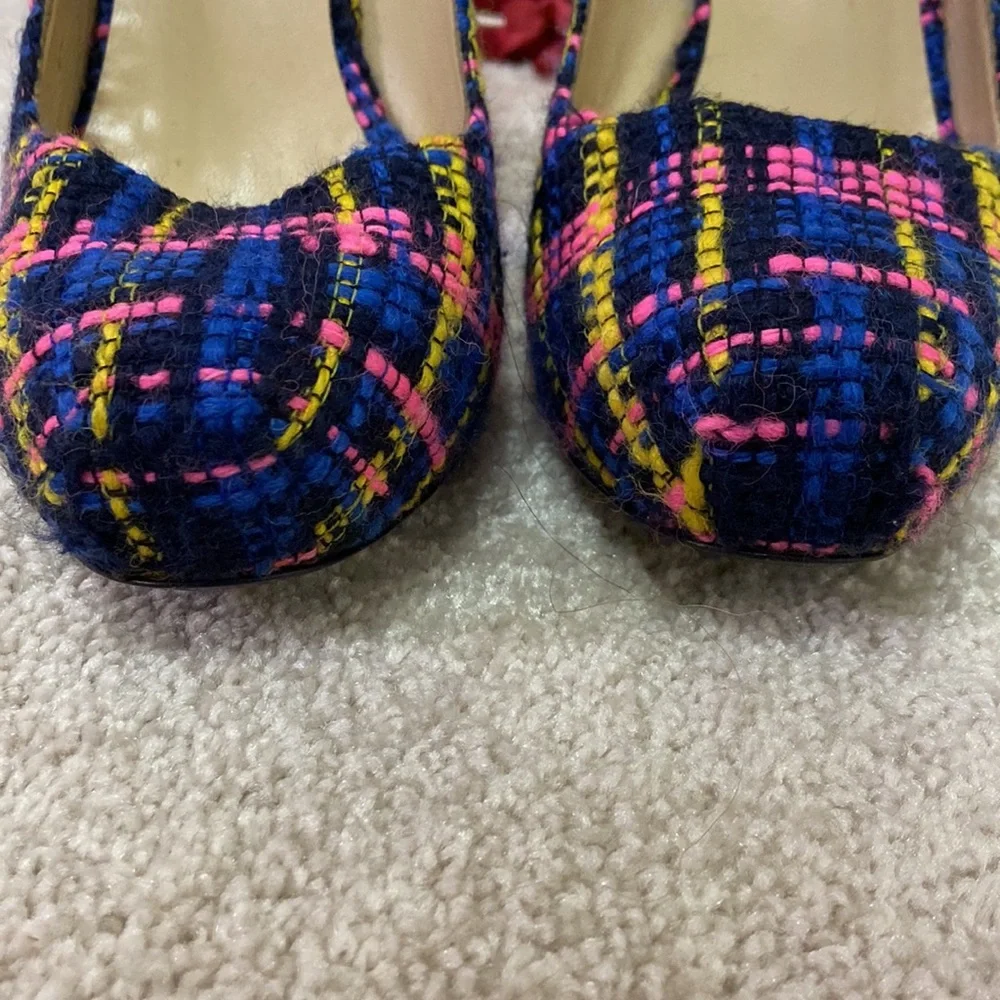 Erdem x Nicholas Kirkwood plaid shoes with funky lucite heel size 37.5 - Picture 2 of 10